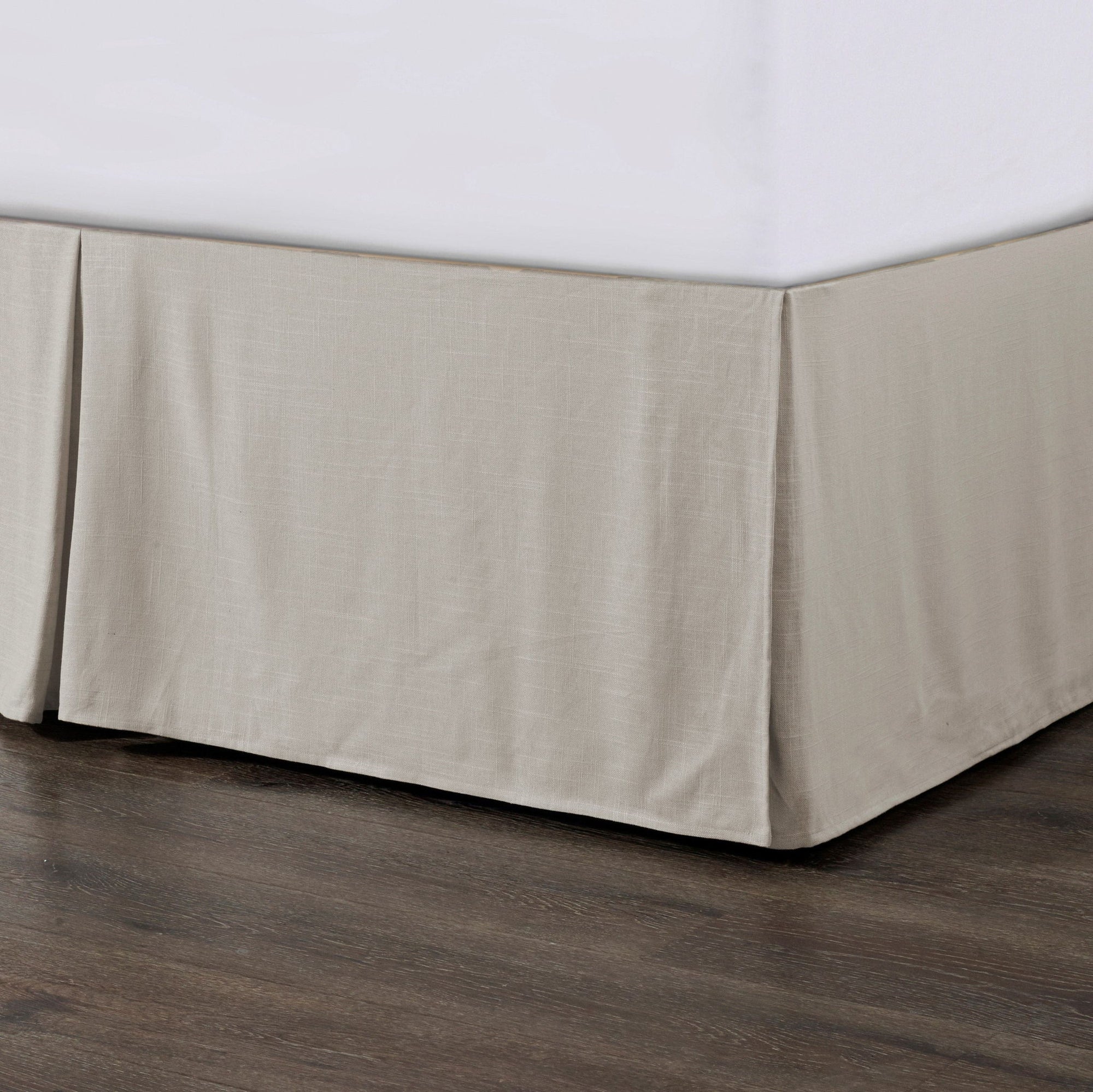Hera - King Washed Linen Tailored Bed Skirt - Light Tan