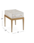 Perrine - Chairside Table - White / Gold