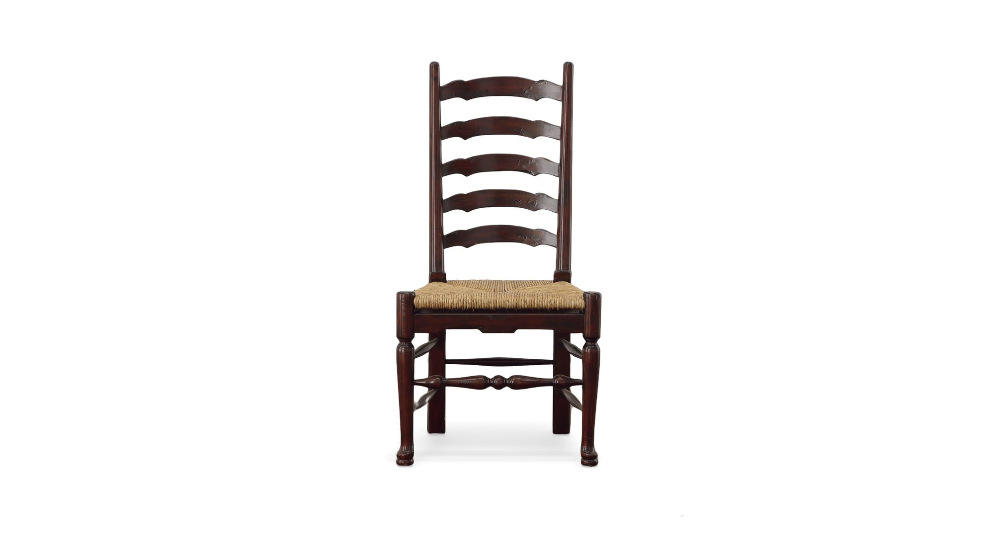 English Country - Ladderback Side Chair Set of 2 - Dark Brown