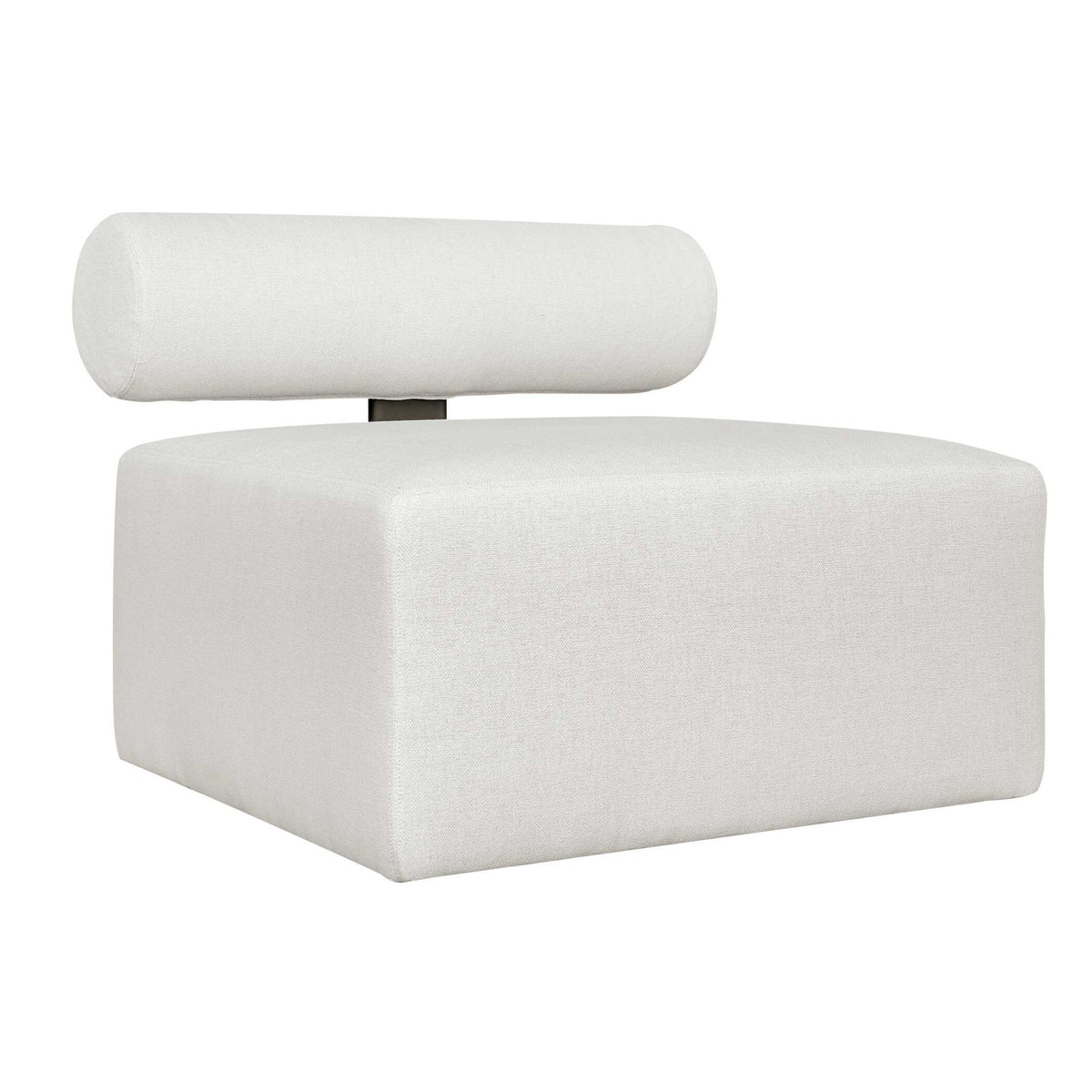 Bolster Back - Armless Outdoor Sofa - White