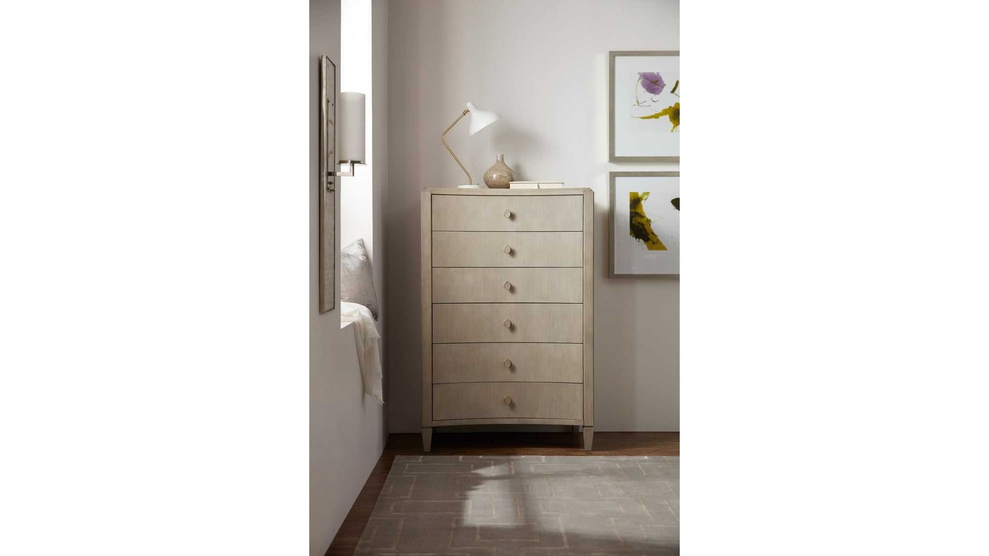 Elixir - 6-Drawer Drawer Chest - Pearl Silver