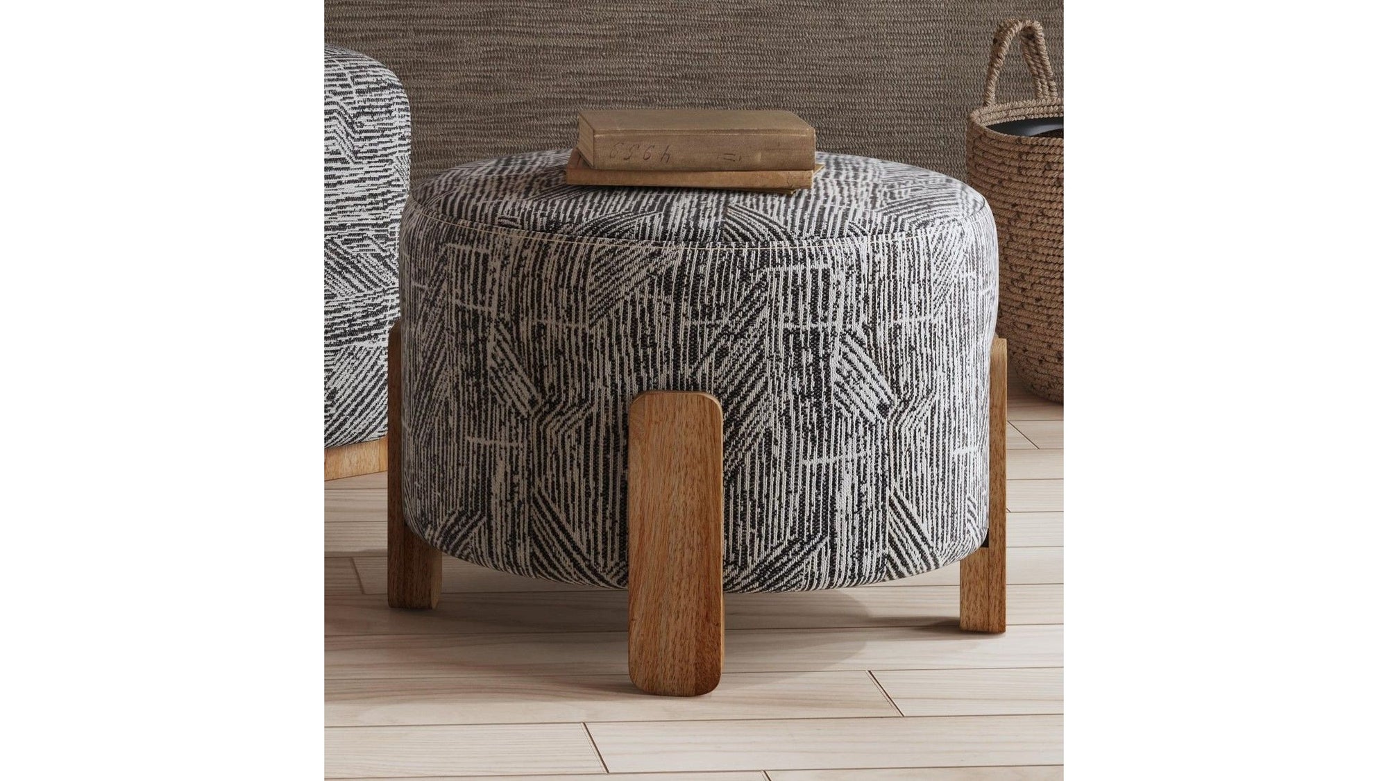 Jasper - Accent Ottoman - Exquisite Zebra