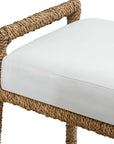 Araiza - Fabric Bench - Brown / White