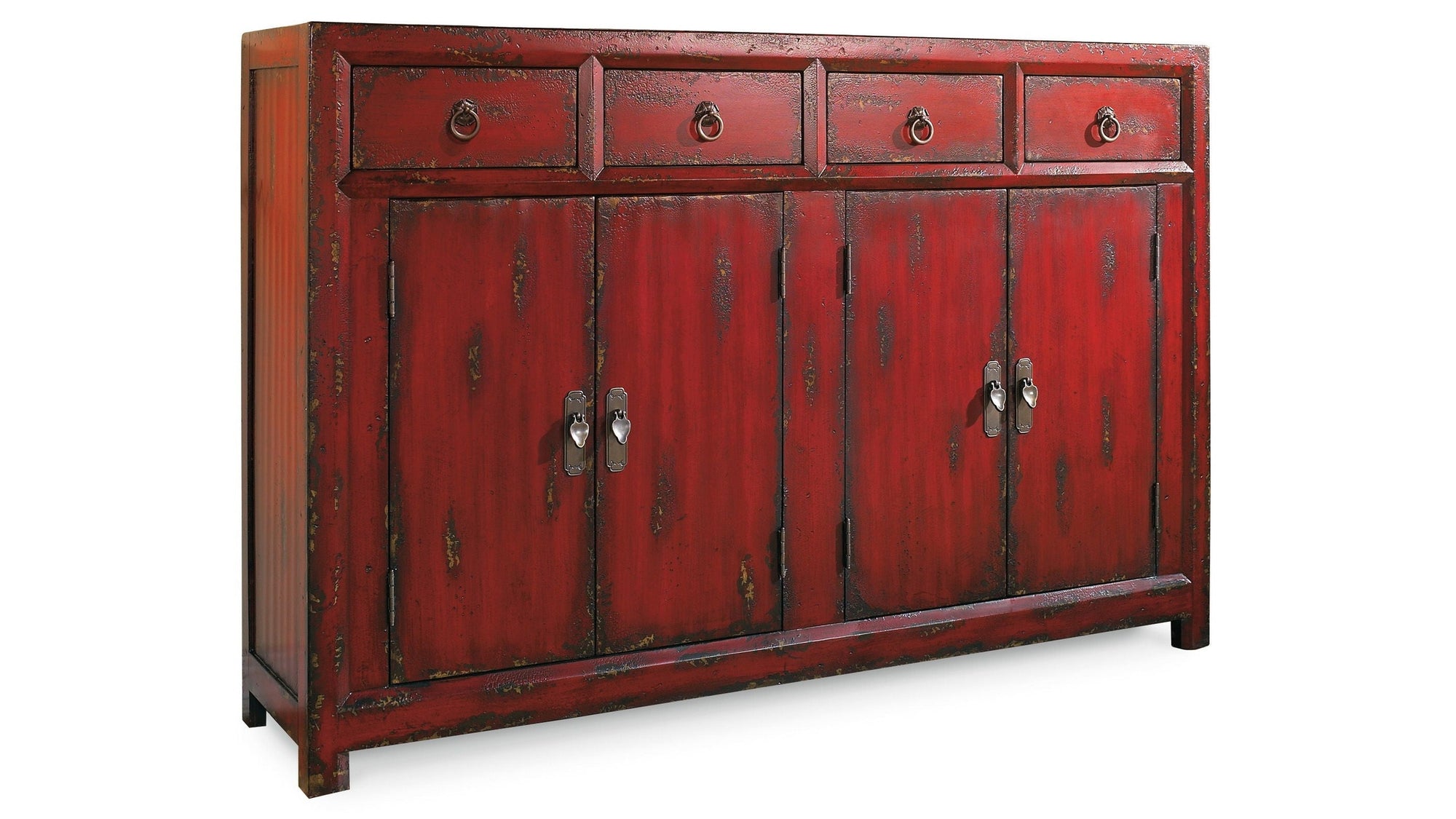 Commerce And Market - 58" Asian Cabinet - Red