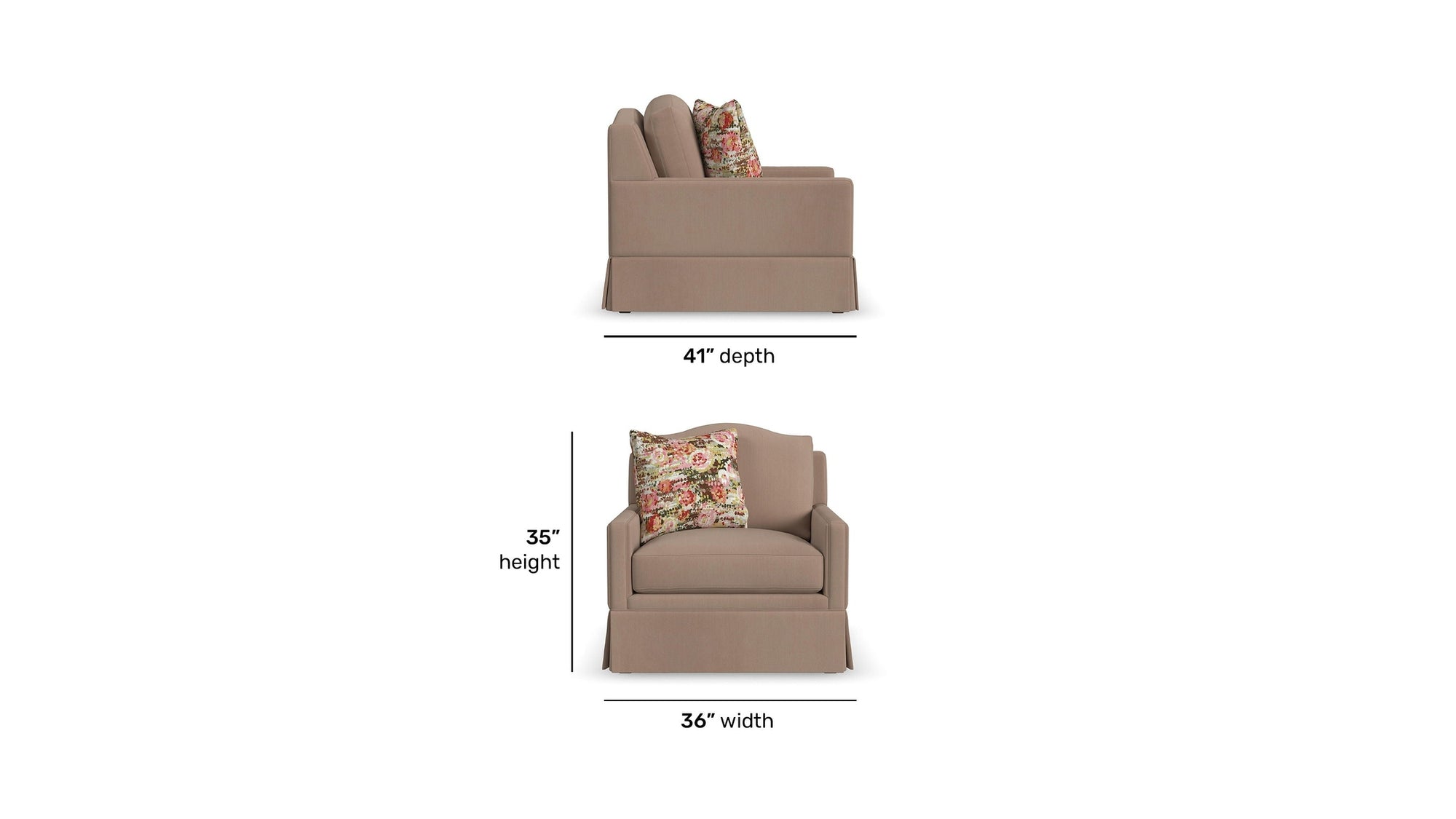 Lottie - Skirted Bottom Chair