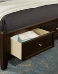Bonanza - Pebble Gray Upholstered Bed With Storage Footboard