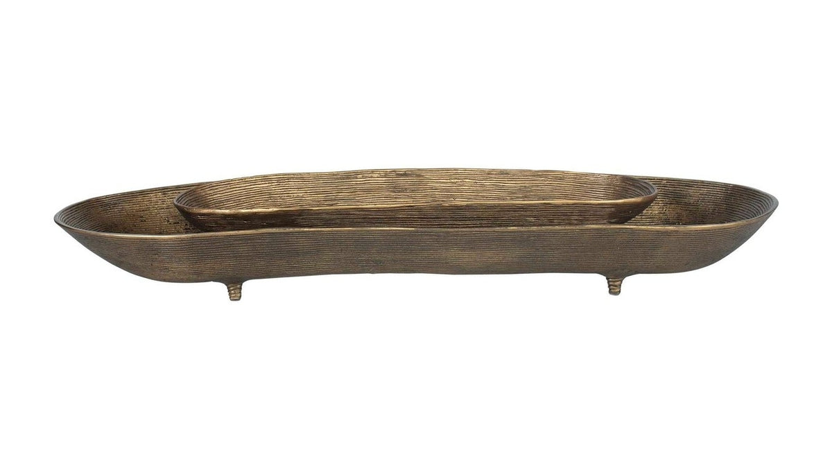 Stratum - Oval Bowls Set of 2 - Brass