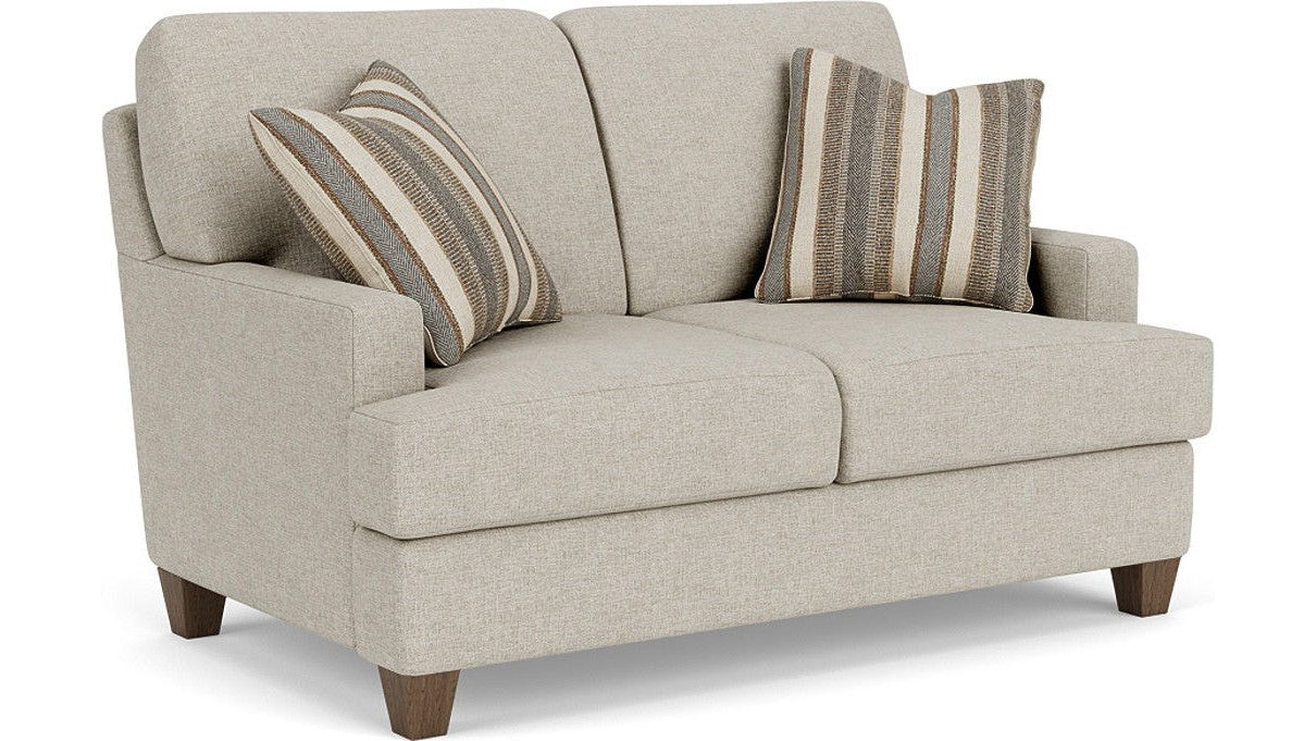 Moxy - Fabric Loveseat, T-Shaped Seat Cushion