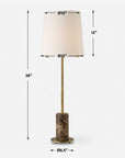 Sepia - Brown Marble Buffet Lamp