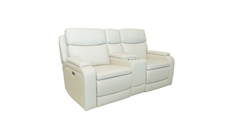 Gunner - Power Console Loveseat Recliner With Power And Power Headrest - Almond
