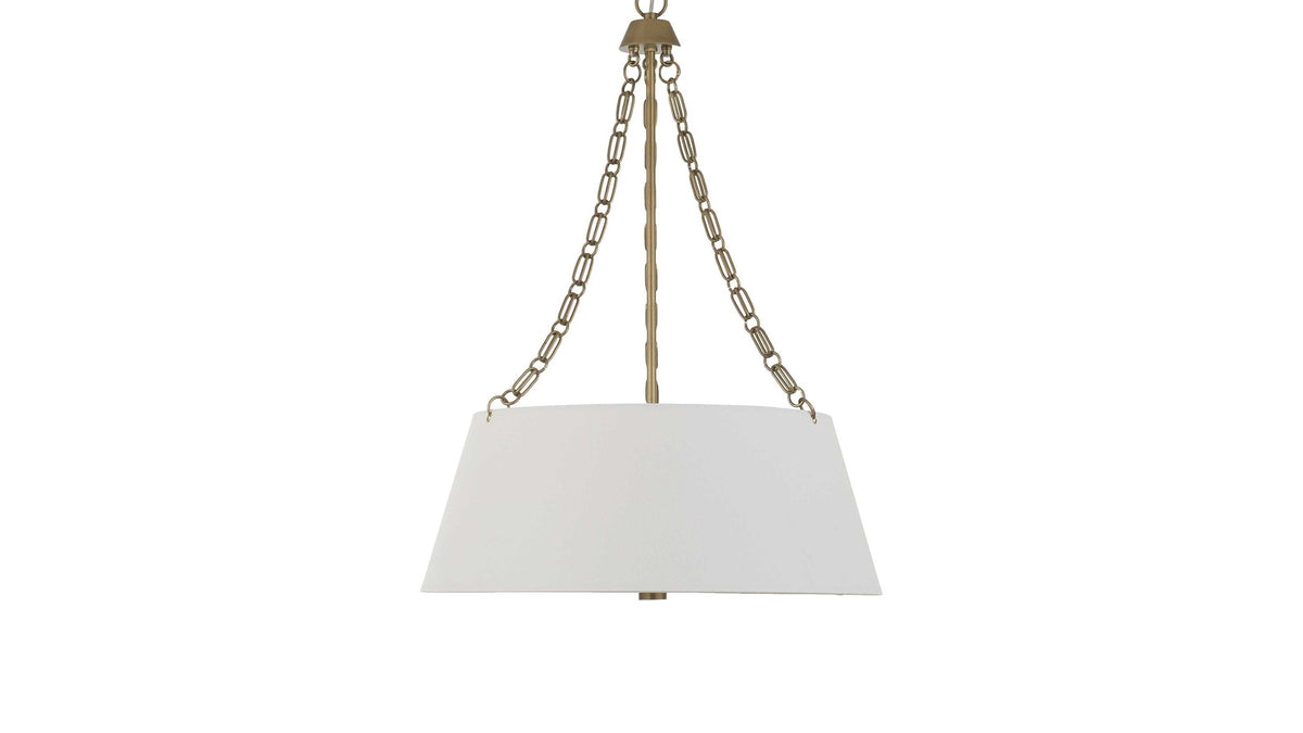 Andalucia - 4 Light Drum Pendant - Gold / White