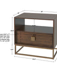 Bexley - Walnut Side Table - Dark Brown