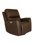Henry - Power Swivel Gliding Recliner With Power Headrest, Lumbar, Heat & Massage
