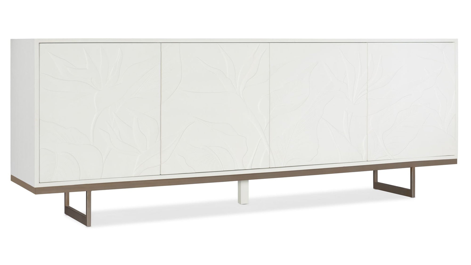 Melange - Passerine 4-Door Credenza - White