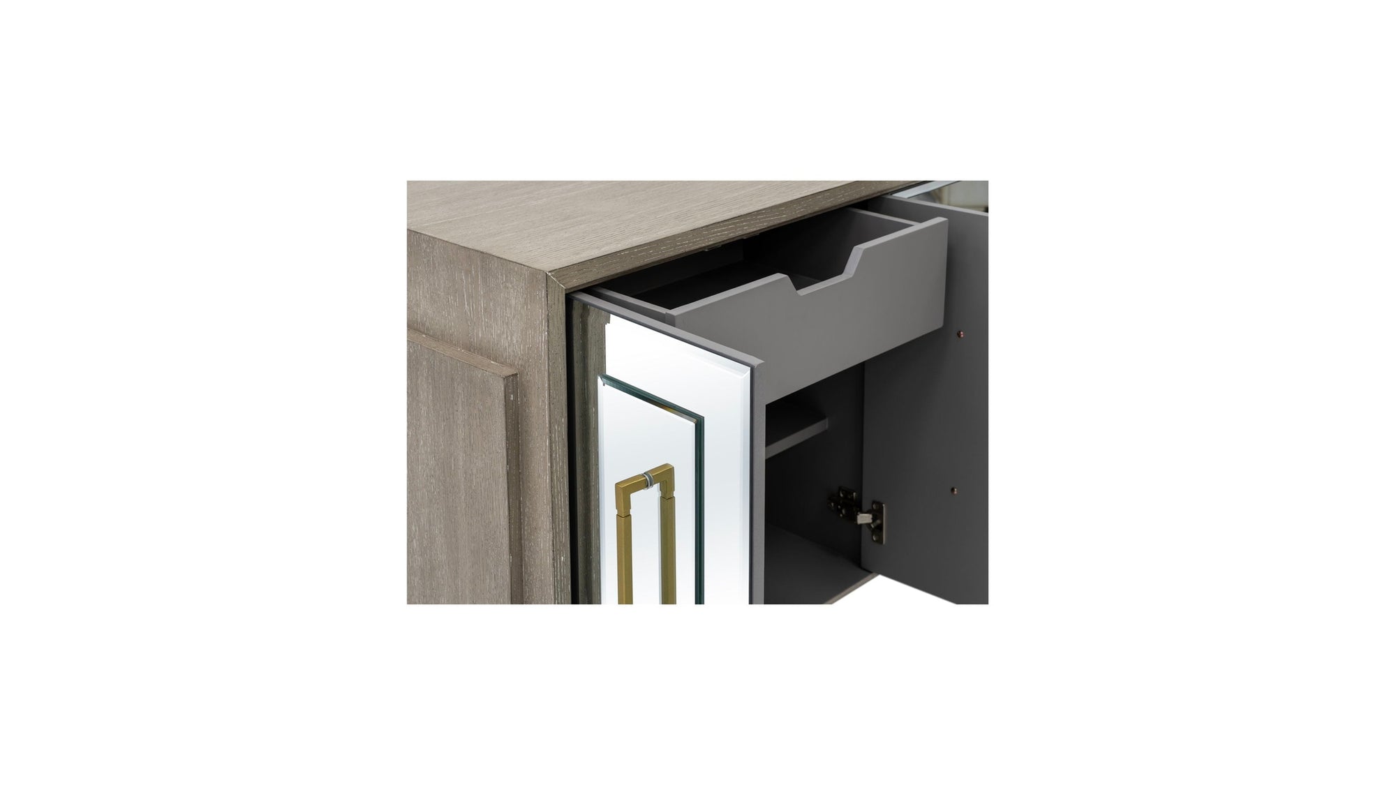 Lansing - Server - Cerused Gray Oak