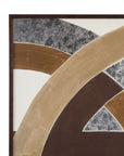 Neutral Geometry I Framed Print - Brown
