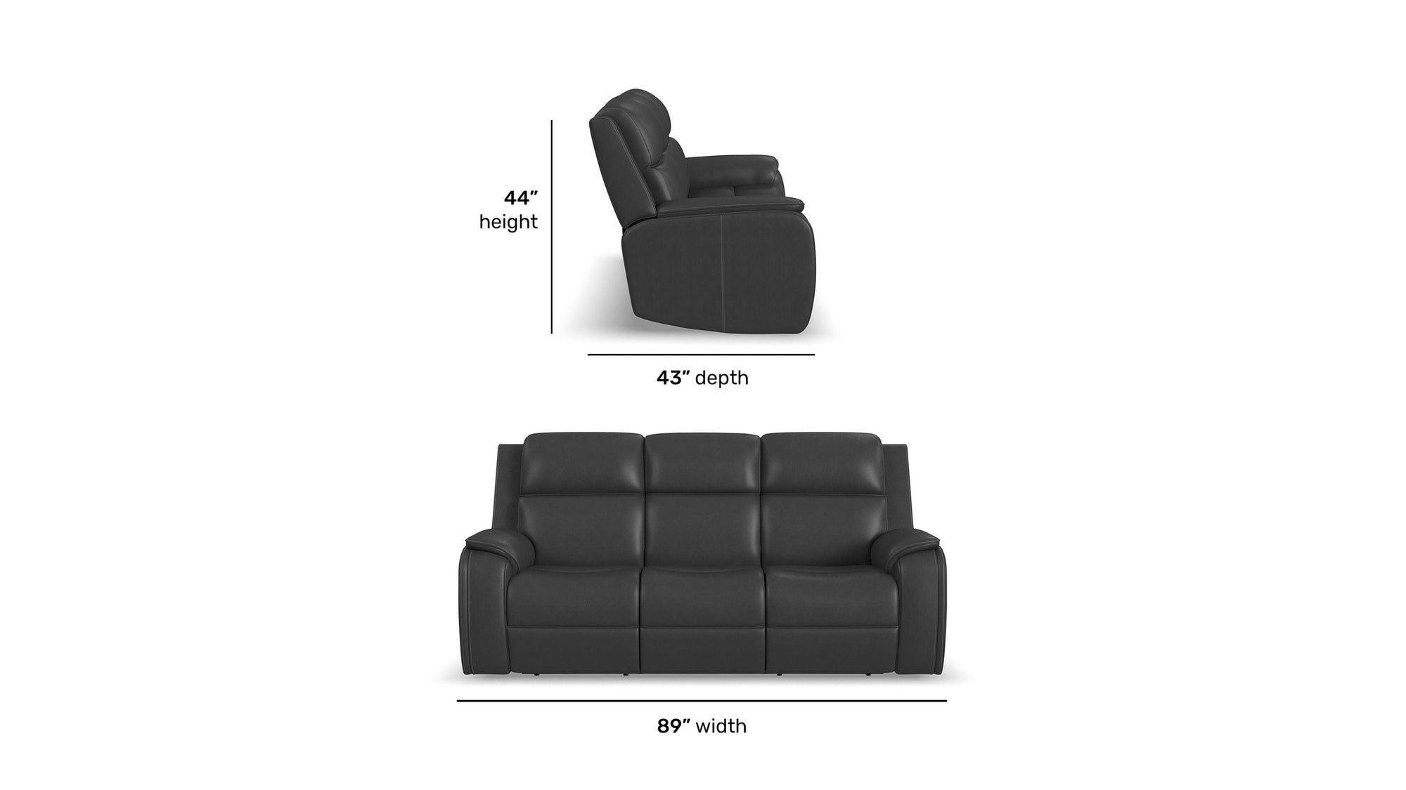 Ziggy - Power Reclining Sofa With Power Headrest, Lumbar, Heat &amp; Massage