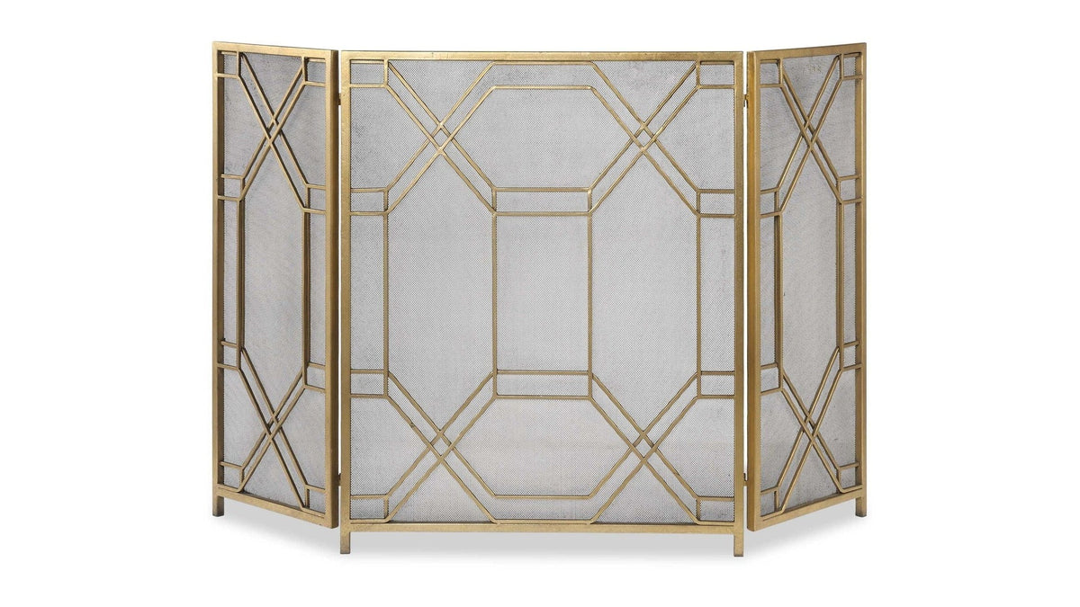Rosen - Fireplace Screen - Gold