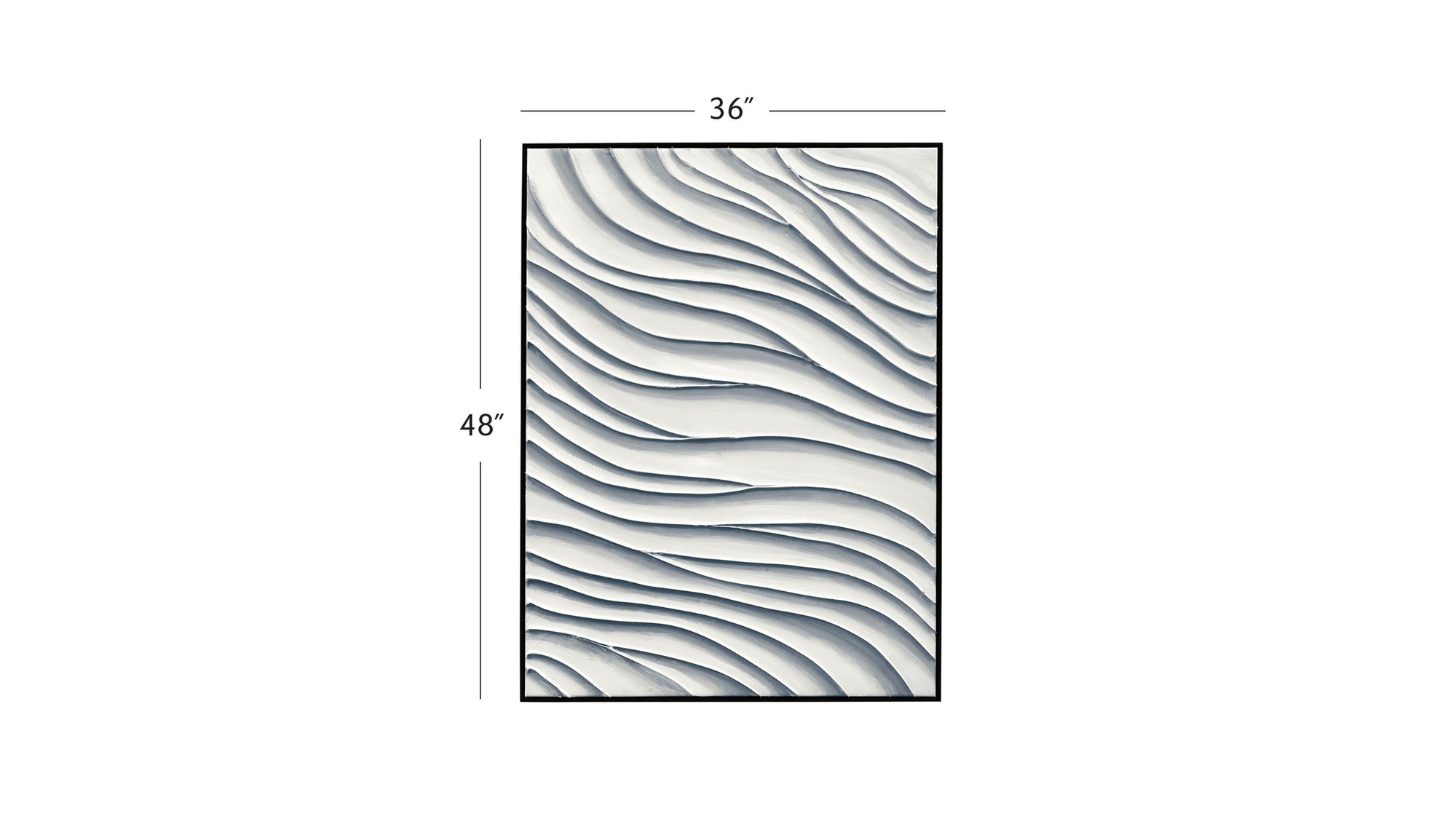 Ripples Canvas Art - White