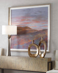 Dawn On The Hills - Framed Print - Purple