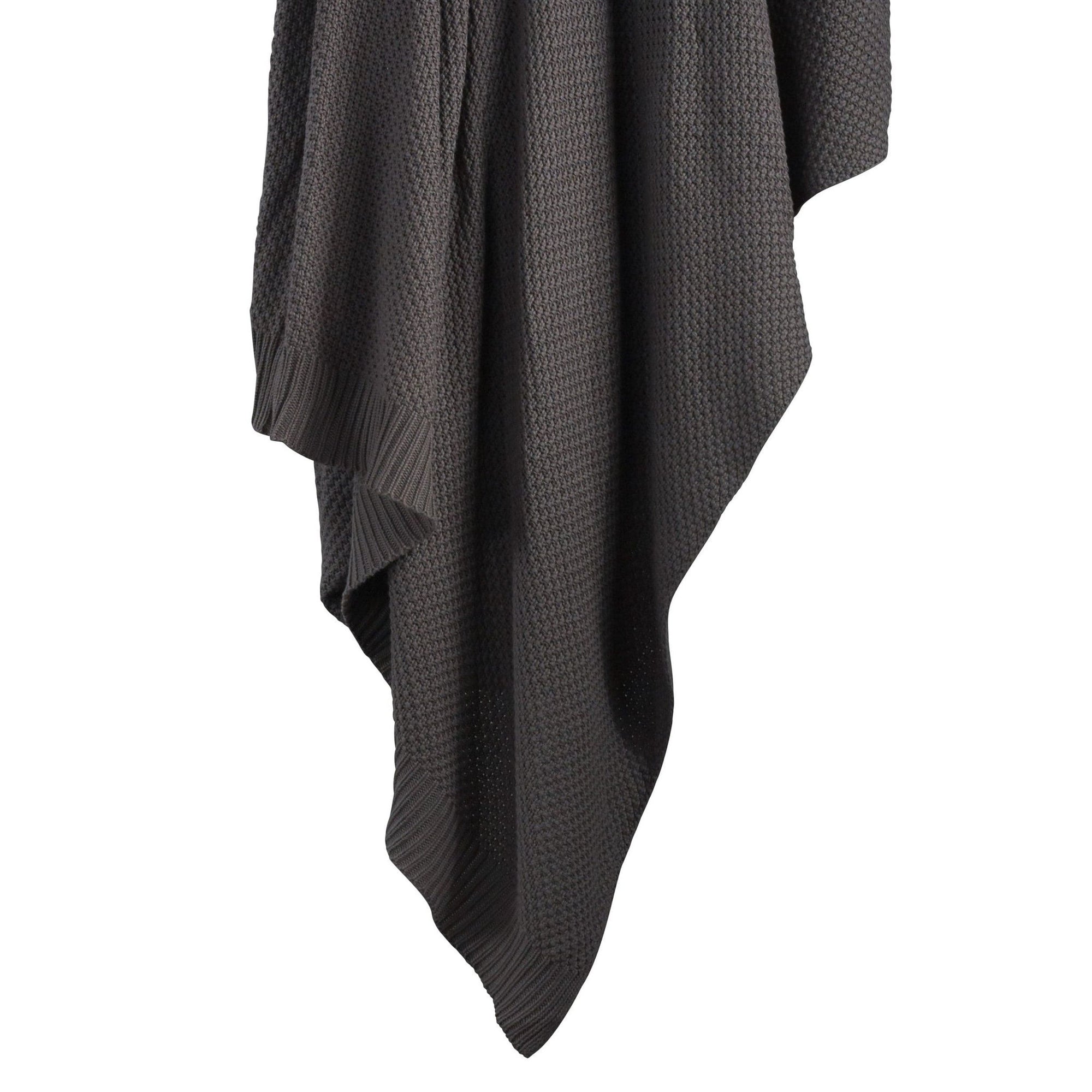 Cotton Knit - Full/Queen Blanket - Slate