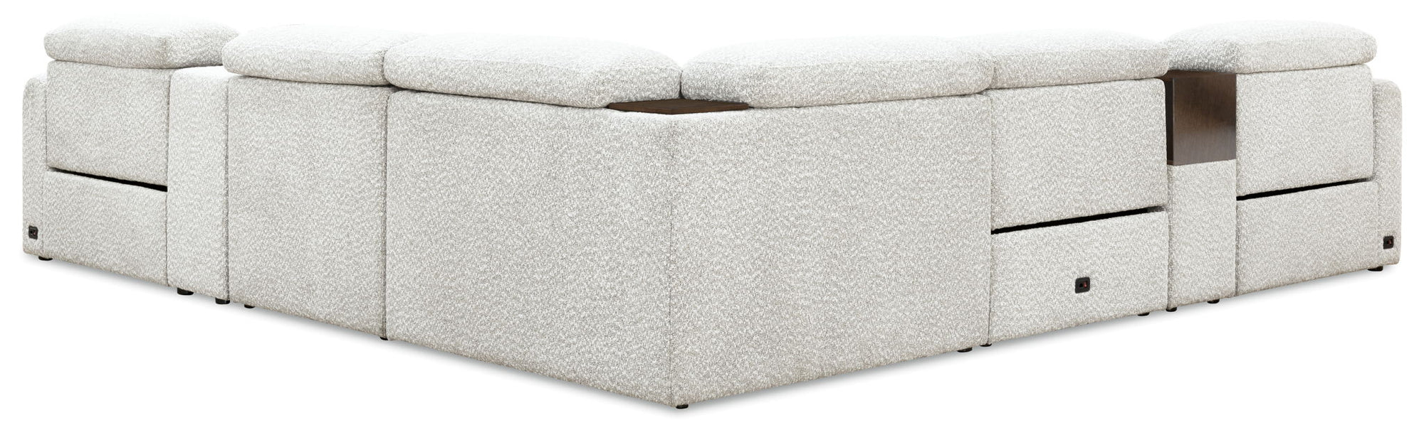 MS - Anaheim Seven-Piece Power Sectional - White