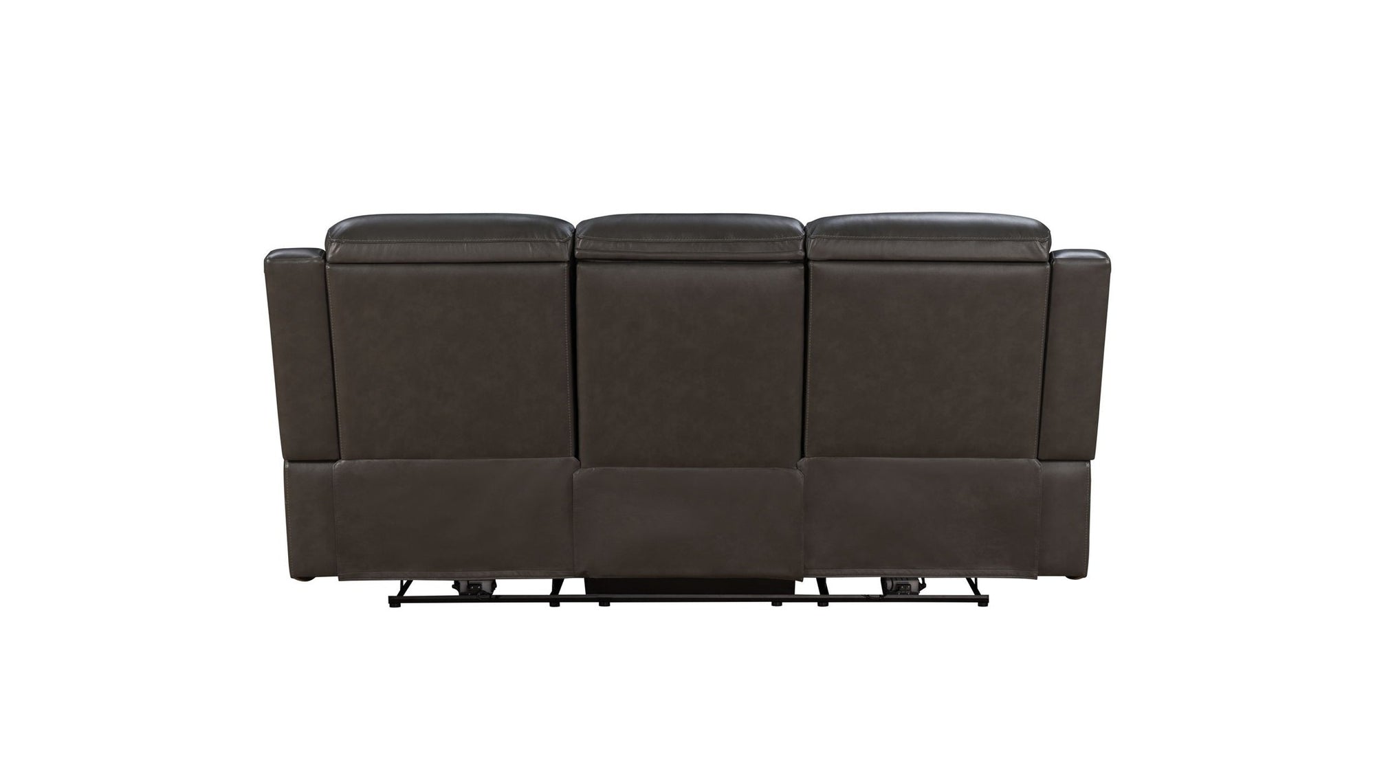 Leon - Power Sofa Recliner With Power Headrest, Power Lumbar, Heat And Massage Dropdown Table With Smart Tabletop Control - Smokey Gray