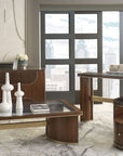 Melange - Contours Console - Dark Brown