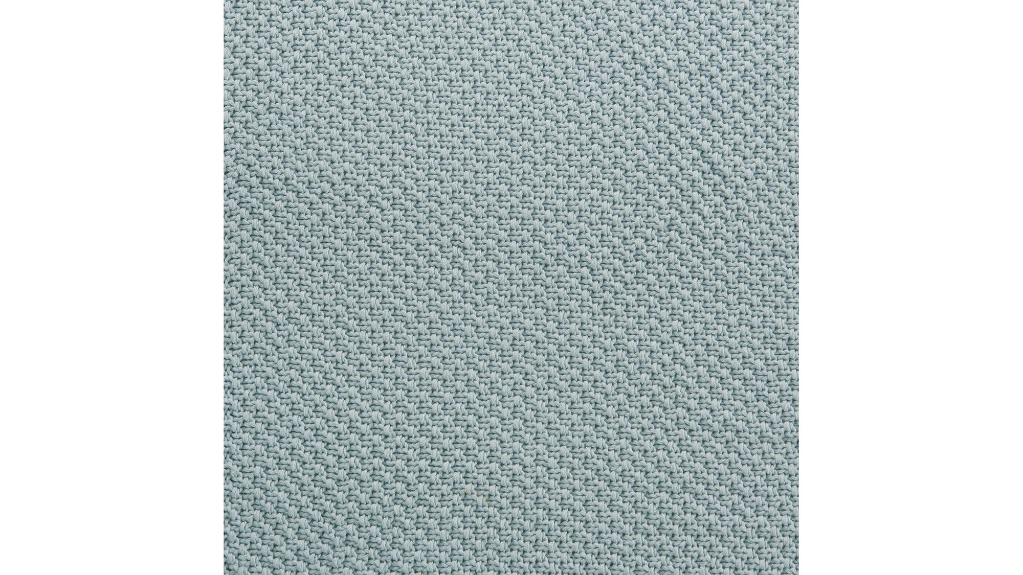 Cotton Knit - Twin Blanket - Light Blue