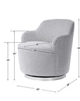Hobart - Casual Swivel Chair - Gray