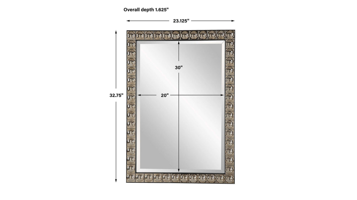 Silvio - Tiled Vanity Mirror - Gold