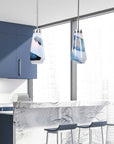 Windswept - 1 Light Mini Pendant - Blue & White