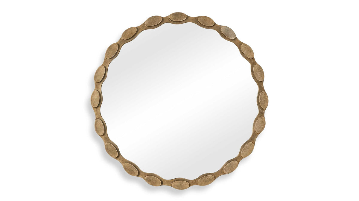 Marietta - Round Brass Mirror - Brass / Gold