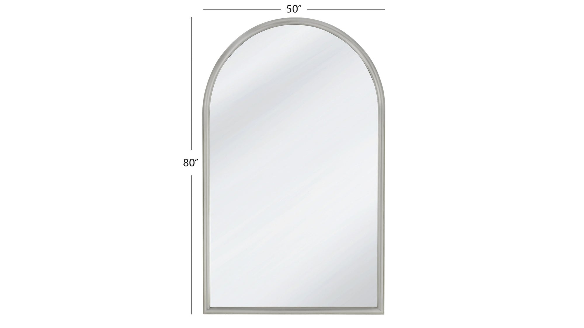 Malia - Floor Mirror - Pearl Silver