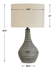Stratum - Rustic Outdoor Table Lamp - Gray