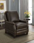 Ashebrooke - Push Thru The Arm Recliner - Walnut