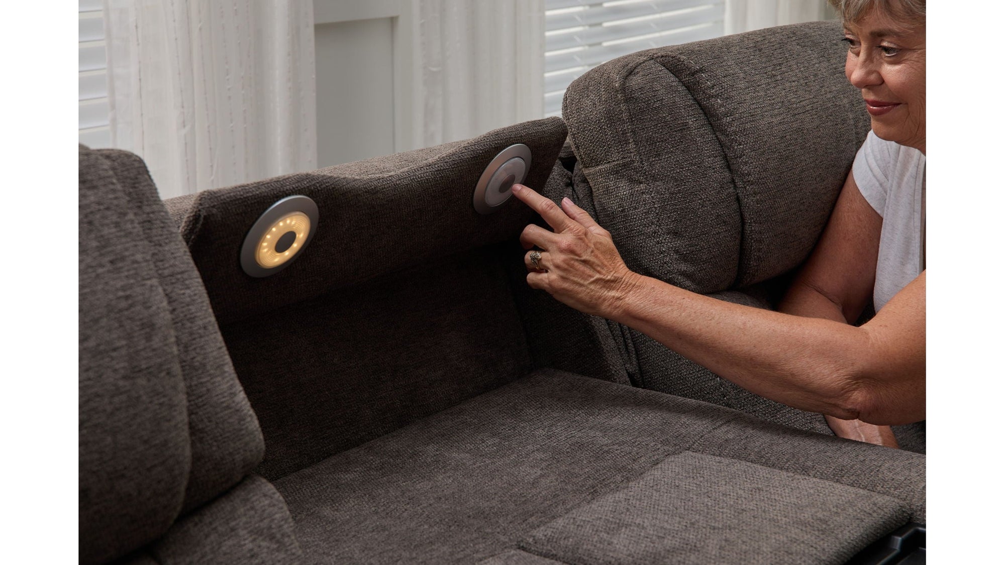 Zofa - Power Sleep Sofa With Power Headrests &amp; Lumbar