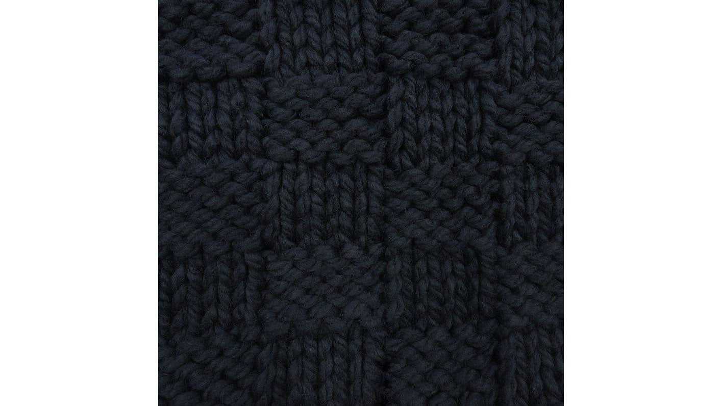 Chess Knit - Throw - Navy
