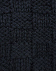 Chess Knit - Throw - Navy