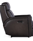 MS - Hamilton Power Recliner With Power Headrest - Dark Brown