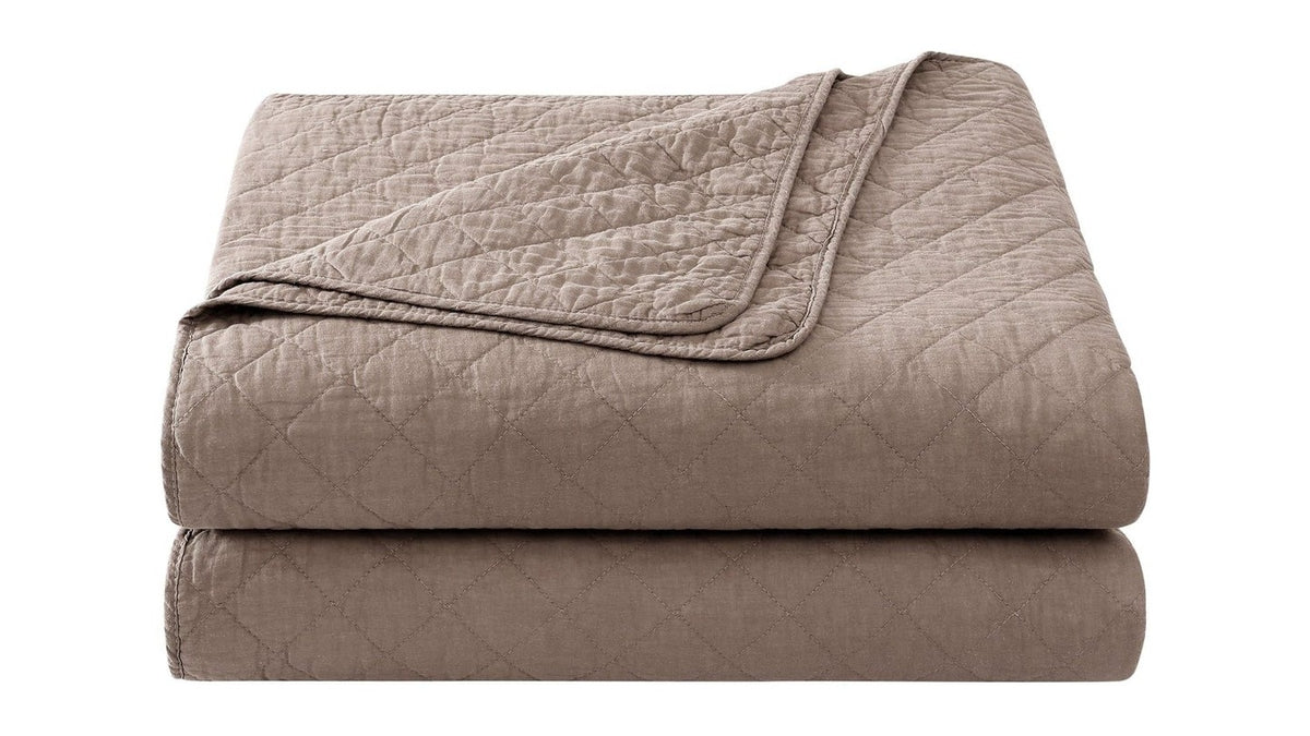 Cotton Comfort - Full/Queen Quilt Set Set of 3 - Mocha