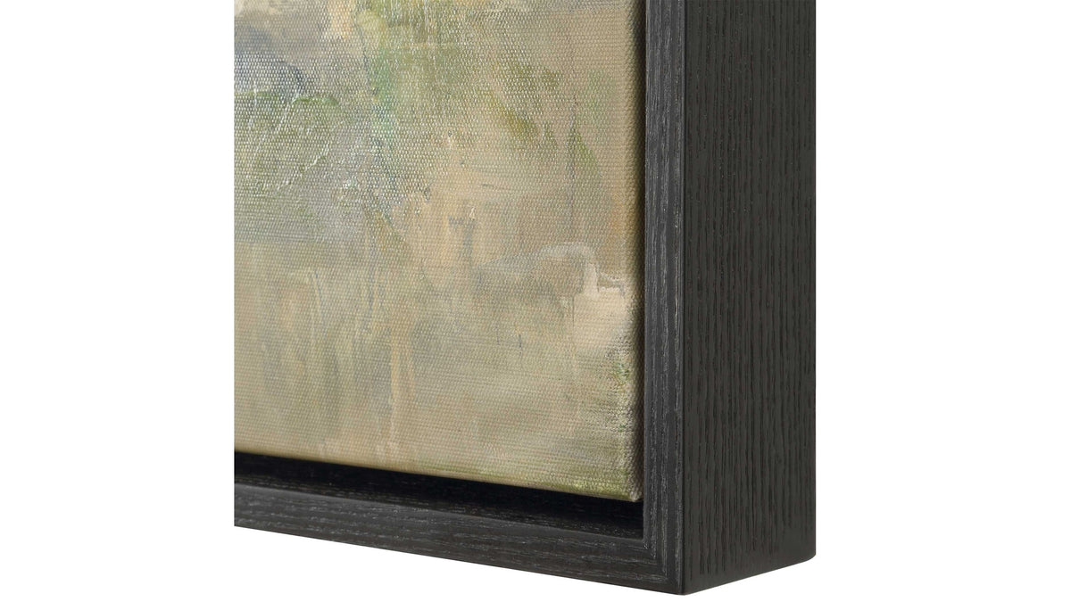Fragment - Hand Painted Landscape Art - Black / Brown / Gray / Green / White