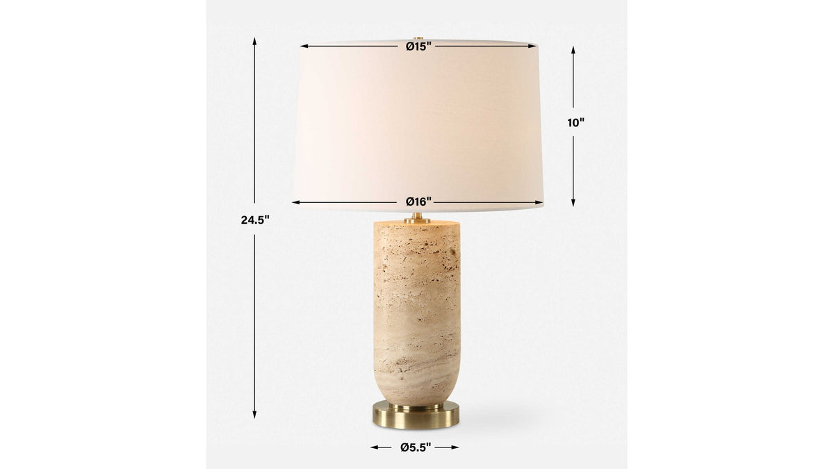Aubrey - Travertine Table Lamp