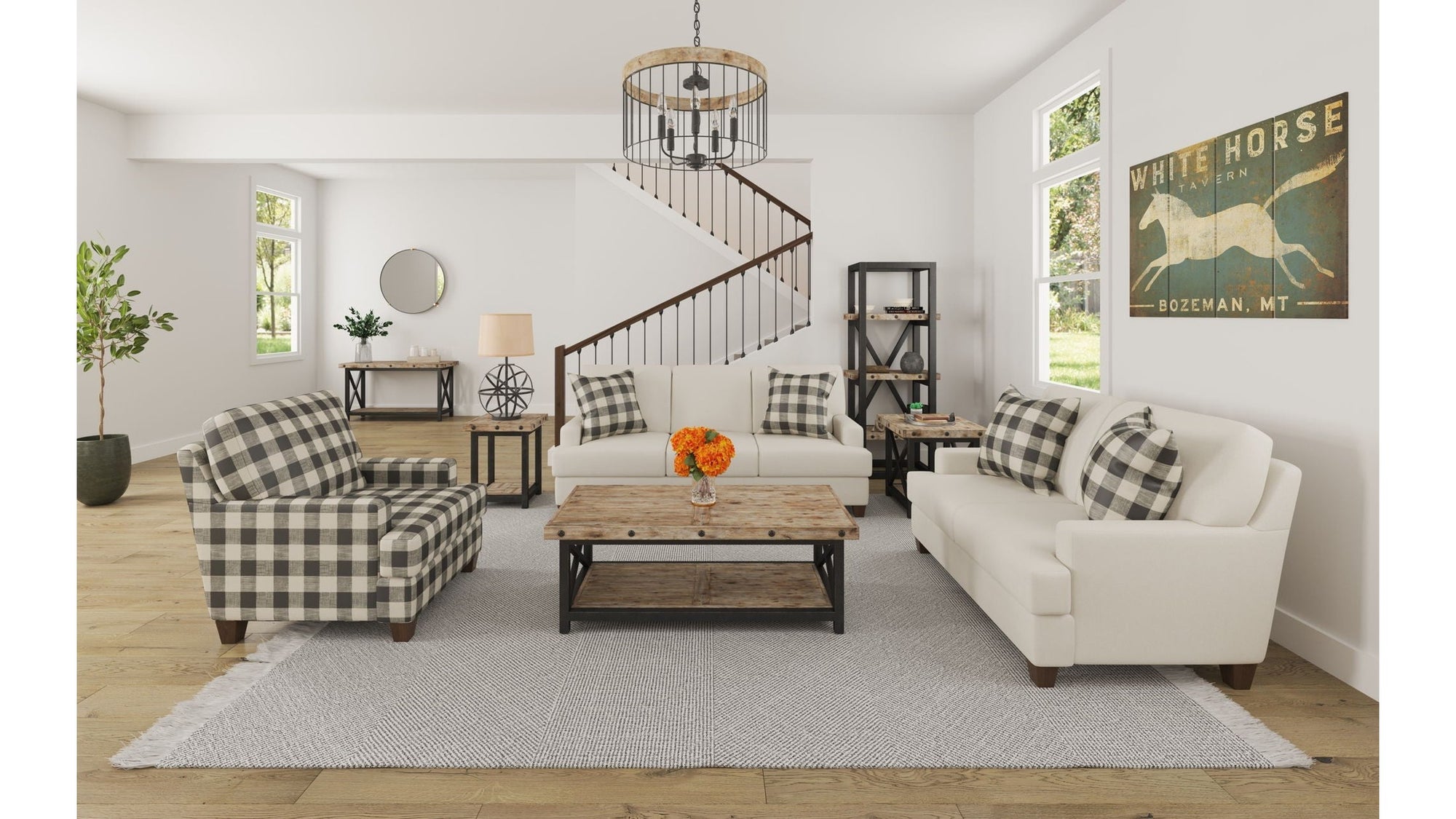 Moxy - Fabric Sofa, T-Shaped Seat Cushion, Straight Track Arms