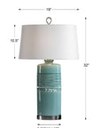 Rila - Table Lamp - Distressed Teal