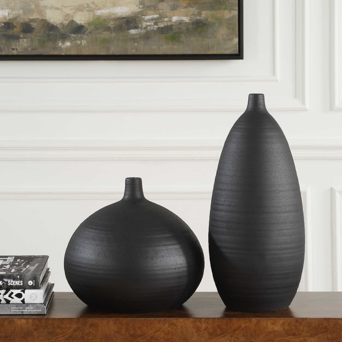 Bower - Vases Set of 2 - Black