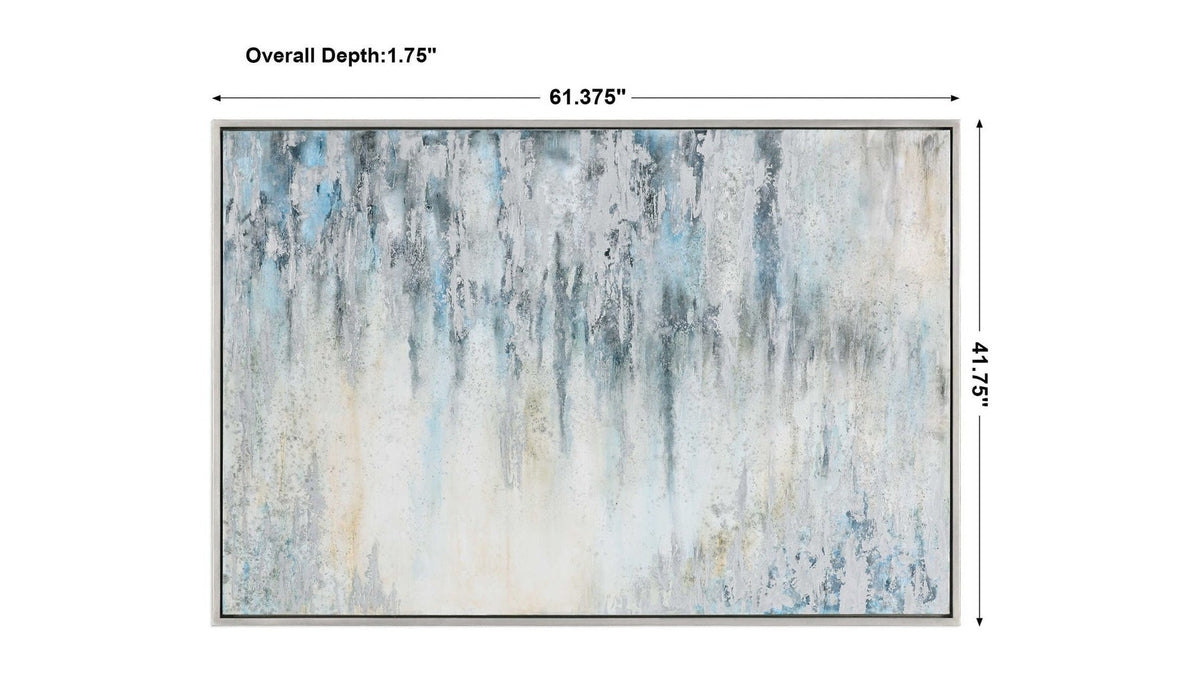 Overcast - Abstract Art - Blue