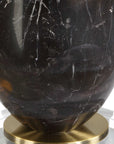 Dames - Dark Marble Table Lamp - Black / Brown
