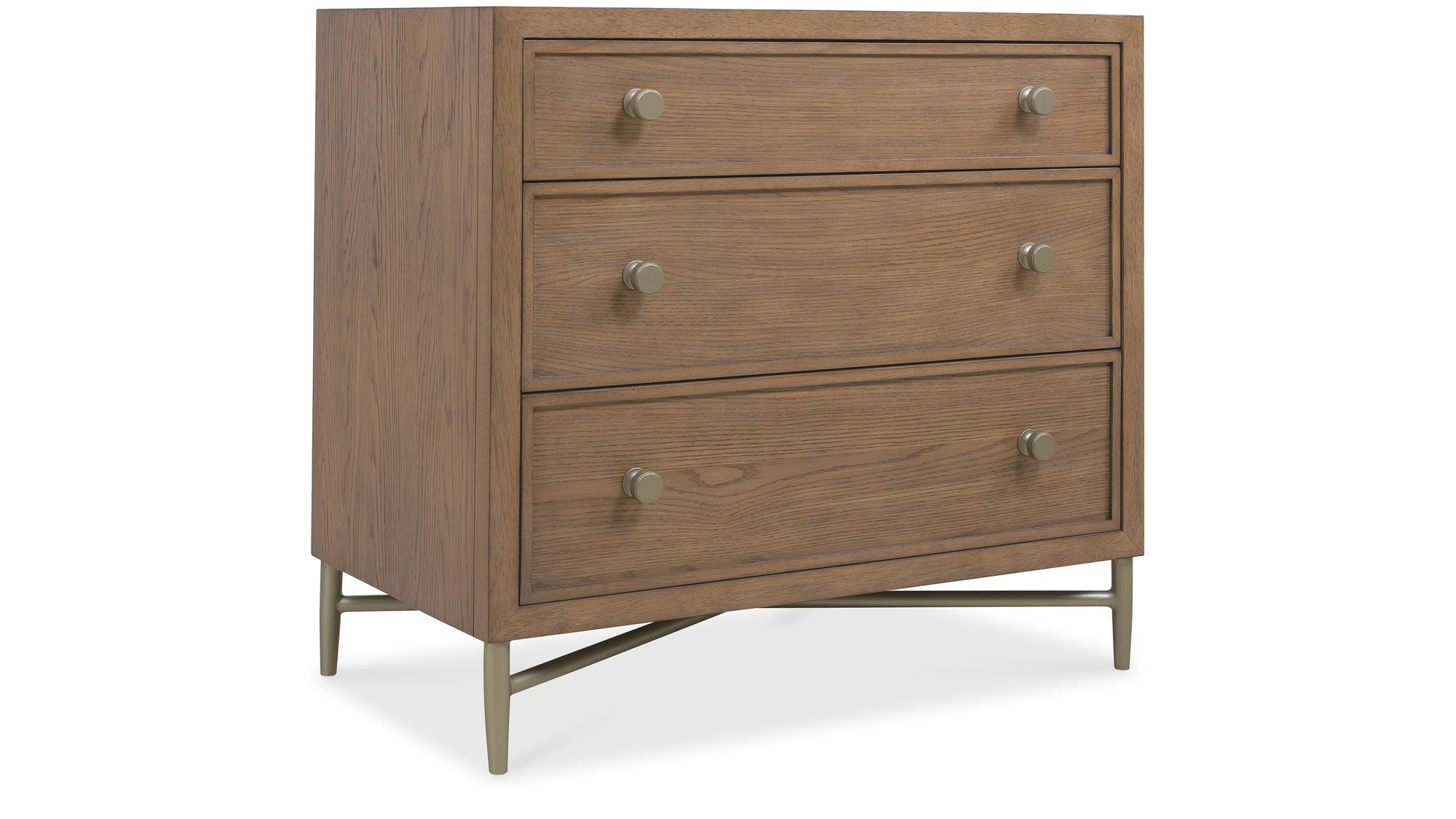Sonnet - Three-Drawer Nightstand - Dark Gray