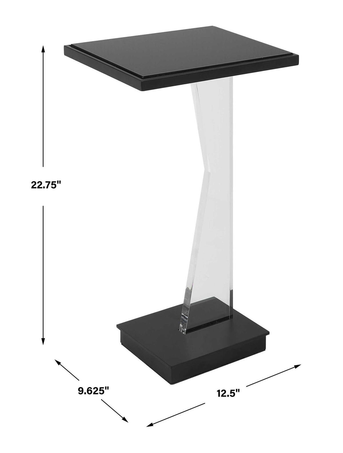 Angle - Contemporary Accent Table - Black